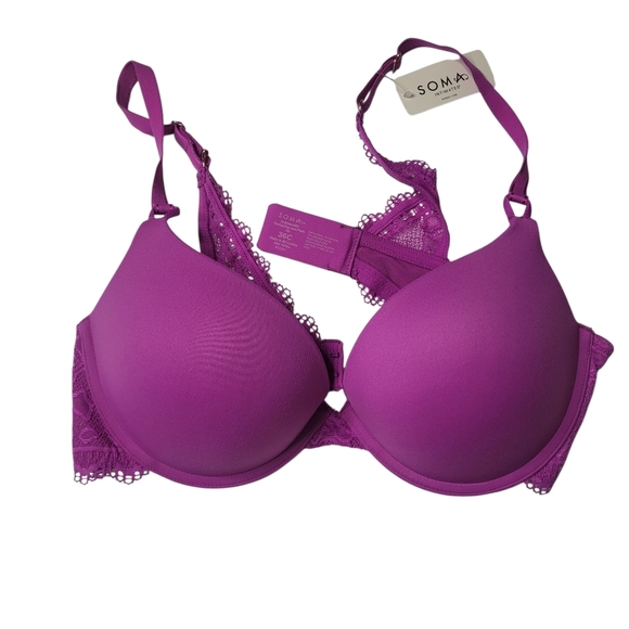 Soma Embraceable Perfect Coverage Convertible Bra with Lace back 36C - Picture 1 of 10